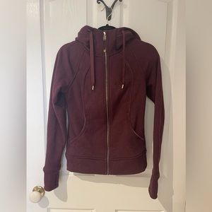 Lululemon Scuba Full Zip hoodie - sz 2 - deep burgundy